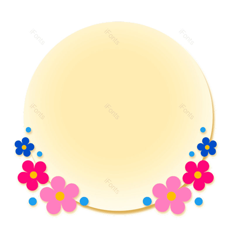 装饰图片,花朵元素,彩色PNG,渐变免抠素材