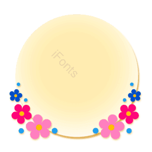 彩色 花朵 圆球 发光 渐变 装饰