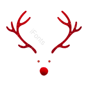 圣诞节元素 麋鹿简易画 时尚唯美