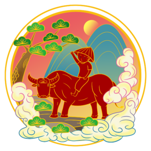 十二生肖 牛年 喜庆 新年 插画