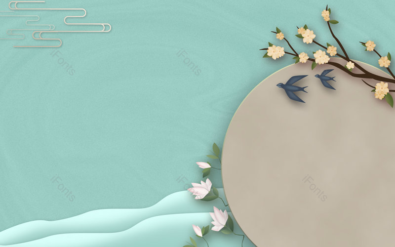 原创小清新简约风复古花草卡通背景,插画/手绘图，插画/手绘图库，插画/手绘图下载,插画/手绘