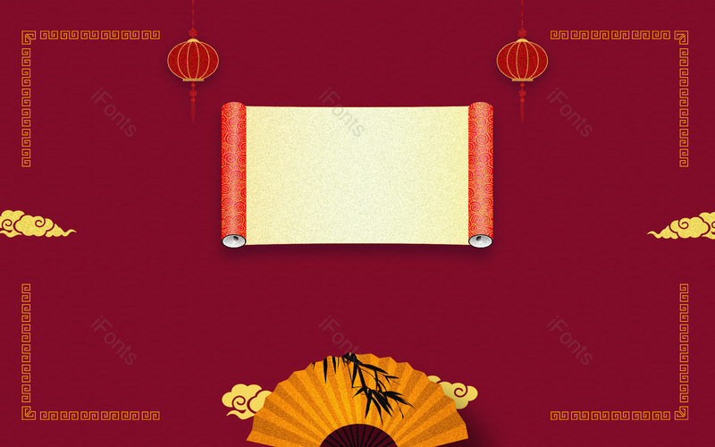 红色中国风喜庆传统节日新春背景,插画/手绘图，插画/手绘图库，插画/手绘图下载,插画/手绘