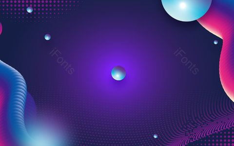 紫色背景 渐变背景 球体 漂浮 光斑