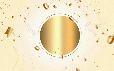 金色背景 碎片 漂浮 线条 金色渐变 质感 金色碎片 
