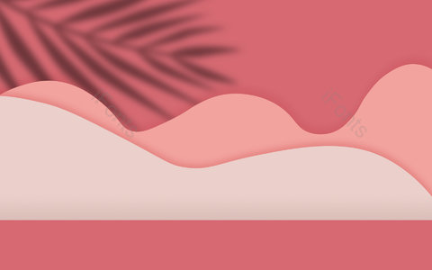 粉红色 粉色背景 电商背景 光影 树叶 层次 叠加 产品展示