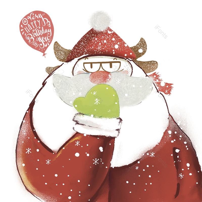 装饰图片,卡通元素,圣诞老人PNG,手绘免抠素材