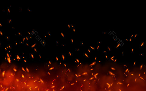 黑色背景 火星 火焰 飞溅 烈焰 火 燃烧 特效