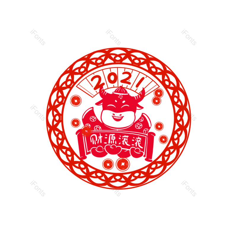 窗花图片,剪纸元素,新年PNG,免抠素材