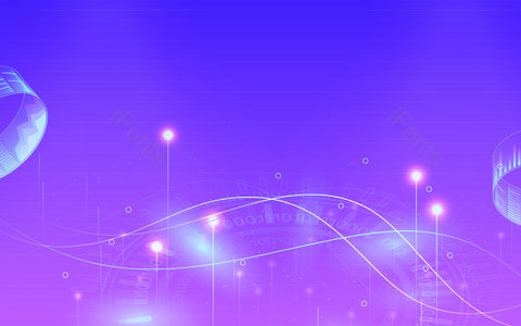 紫色渐变 紫色背景 大数据 光束 线条 数字 代码 科技感