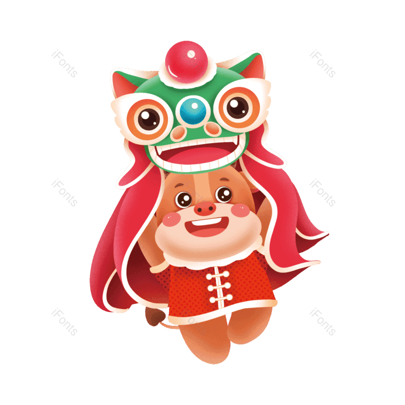 手绘风图片,除夕元素,新年PNG,免抠素材