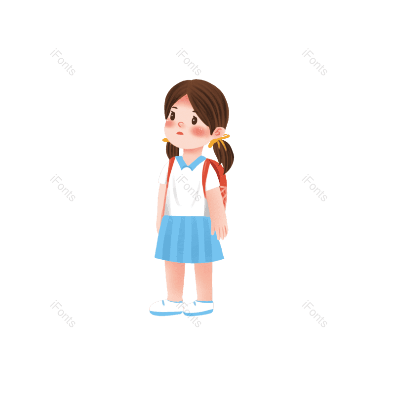 卡通图片,卡通人物元素,卡通元素PNG,小女孩免抠素材