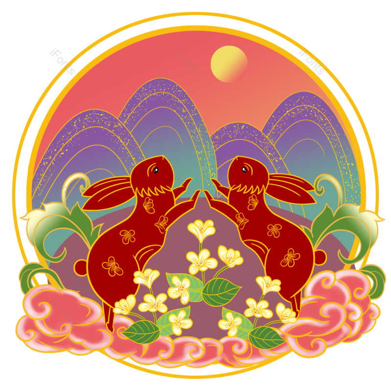 插画图片,喜庆元素,新年PNG,免抠素材