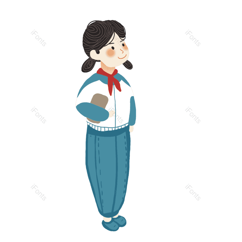 设计元素图片,女孩元素,手绘风格PNG,免抠素材