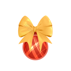 圣诞节 挂件 配饰 蝴蝶结 卡通 手绘