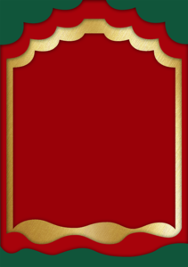 剪纸 圣诞 红色 框 png