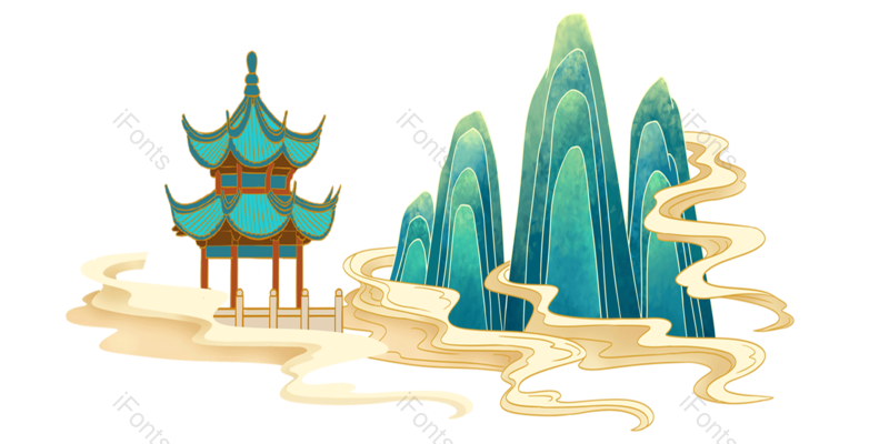 传统图片,插画元素,PNG,免抠素材