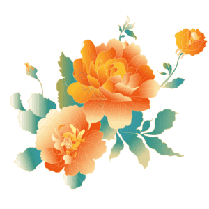 传统 喜庆 大气 底纹 png 复古 民国风 花