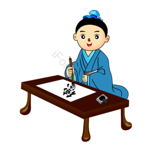 书童 书生 矢量手绘 手绘卡通人物 古代卡通人