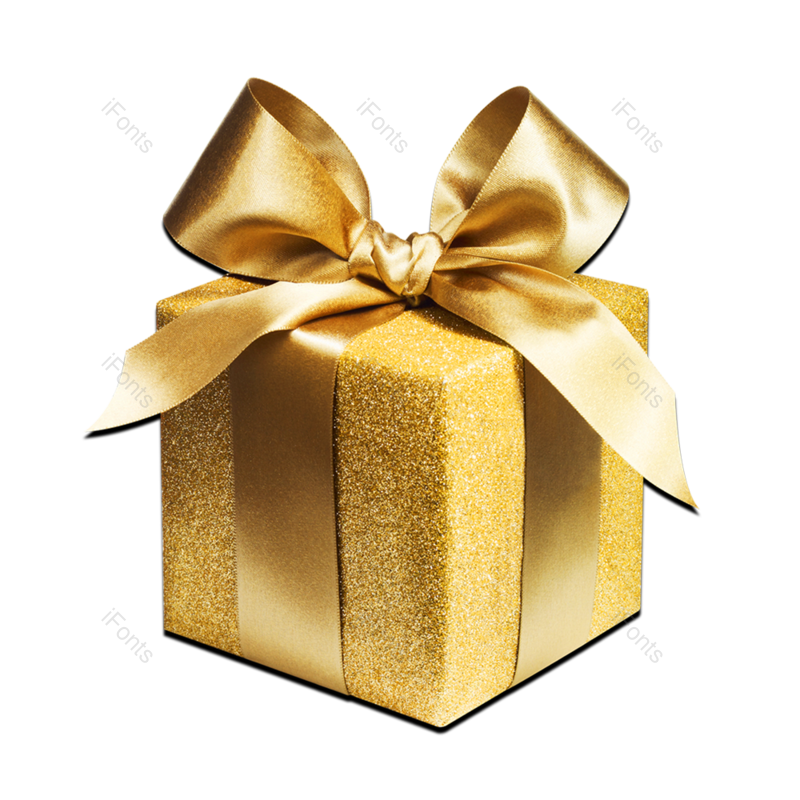 礼盒图片,盒子元素,圣诞PNG,金色免抠素材