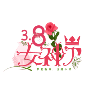 3.8 大气 简约 字体设计 女神节