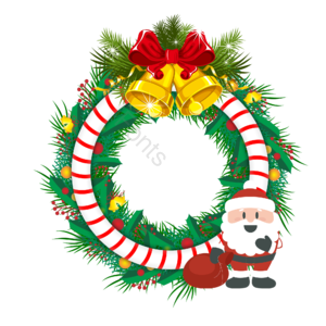 圣诞 边框 免抠元素 圣诞老人 双旦