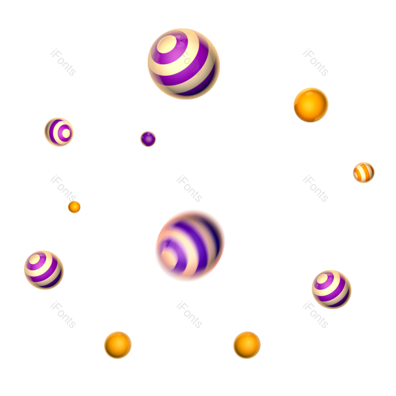 紫色图片,漂浮元素,金色球PNG,免抠素材