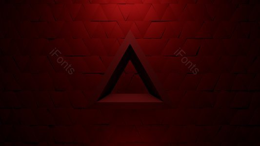 三角体 纹理 空间感 C4D 渲染 红色背景 海报背景 质感