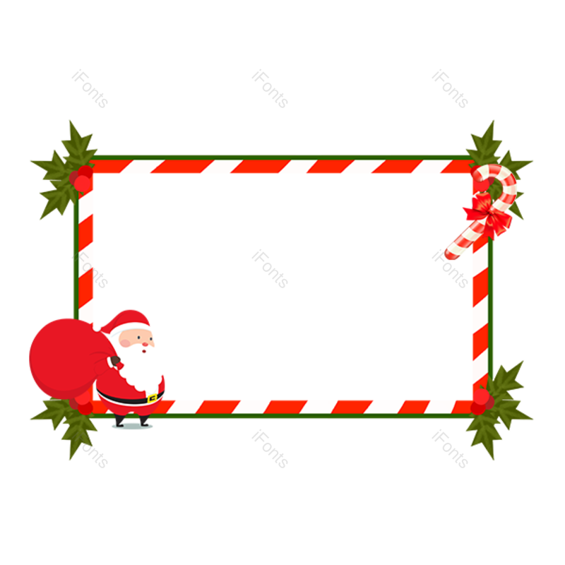 边框图片,元素元素,圣诞老人PNG,圣诞免抠素材