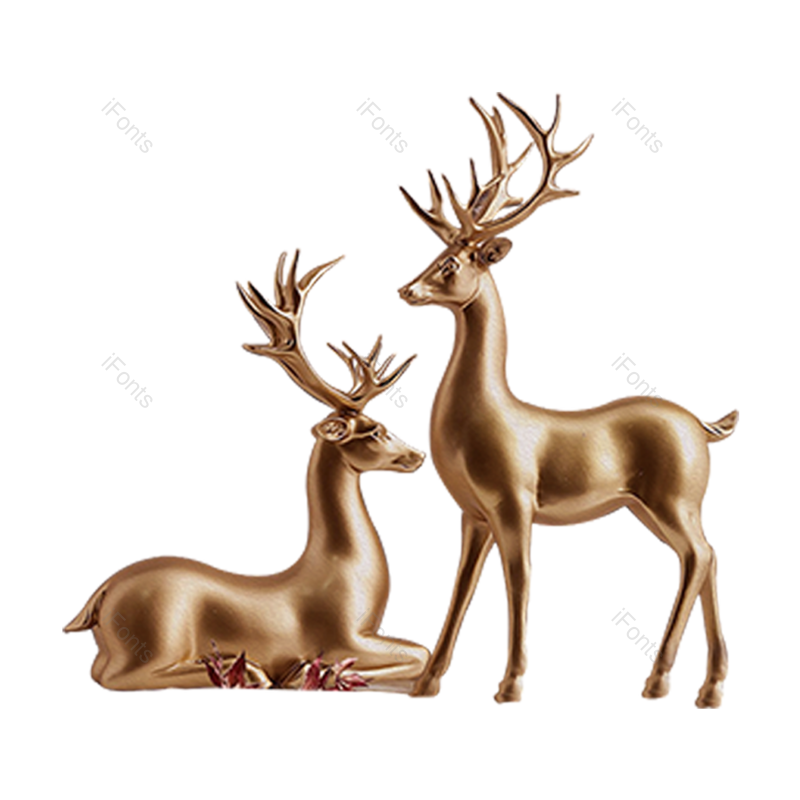 传统图片,建筑元素,大气PNG,金色免抠素材