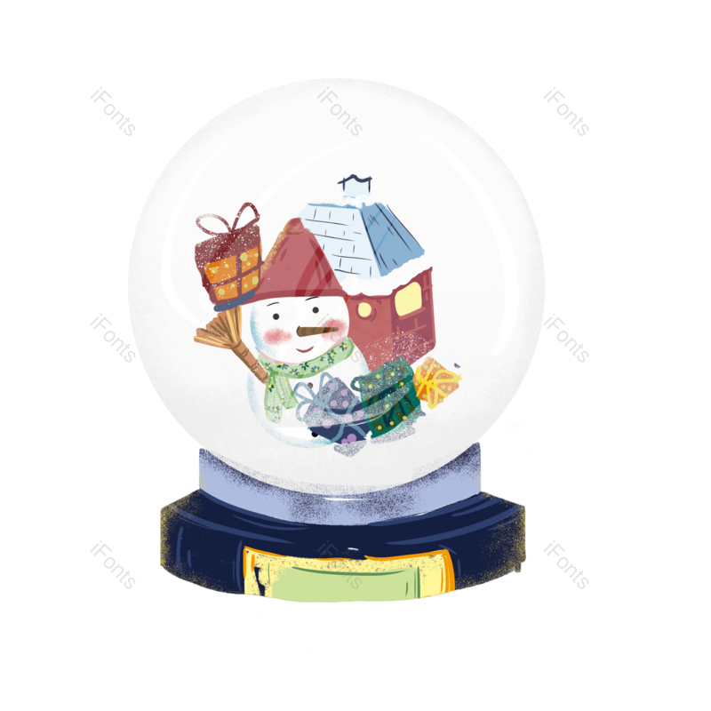 卡通图片,水晶球元素,手绘PNG,圣诞免抠素材