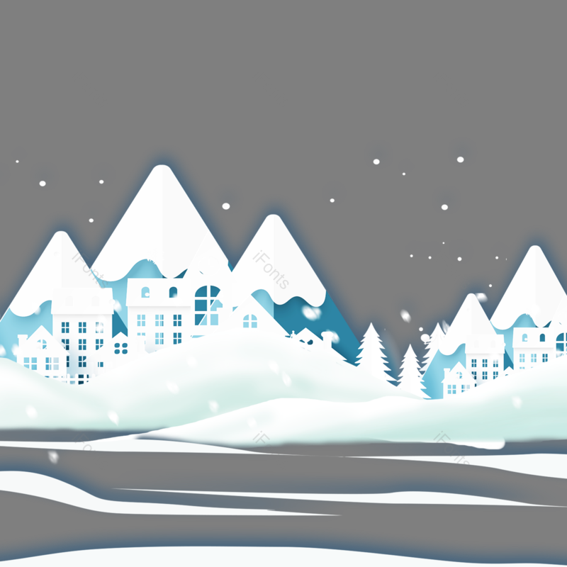 蓝色图片,简约元素,小雪PNG,圣诞节免抠素材