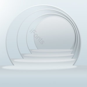 透视 室内 三维 空间 背景 墙壁 圆形 浅色