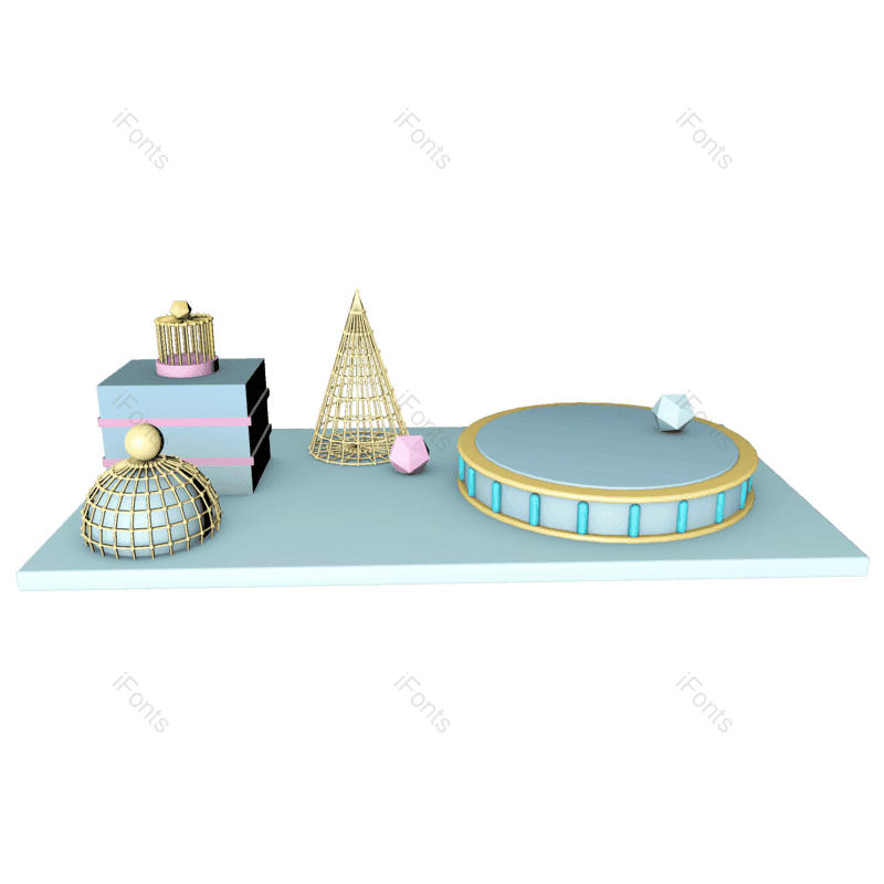 电商元素图片,圆形舞台元素,PNG,免抠素材