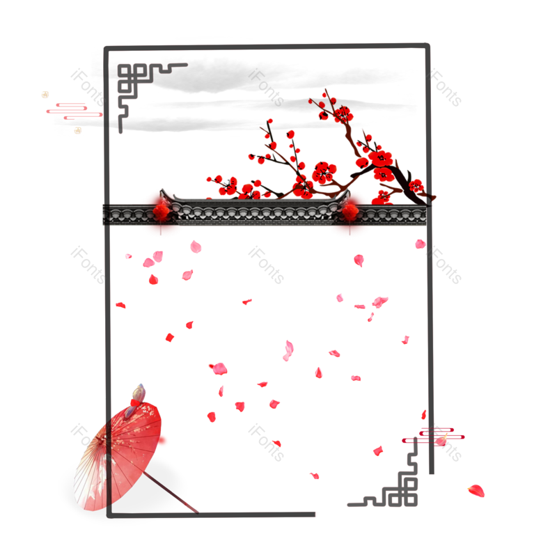 春季图片,花瓣元素,春天PNG,红色免抠素材