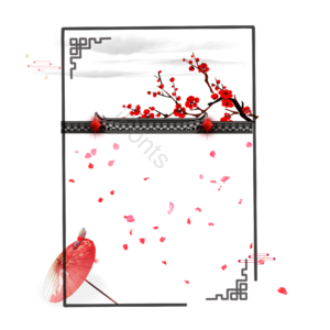 春天 杏花 雪 花瓣 红色 信纸 春季