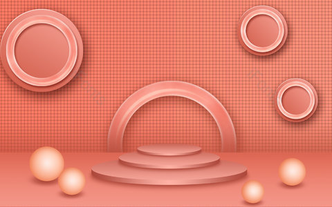 空间几何 场景背景 电商背景 促销导购 粉色背景