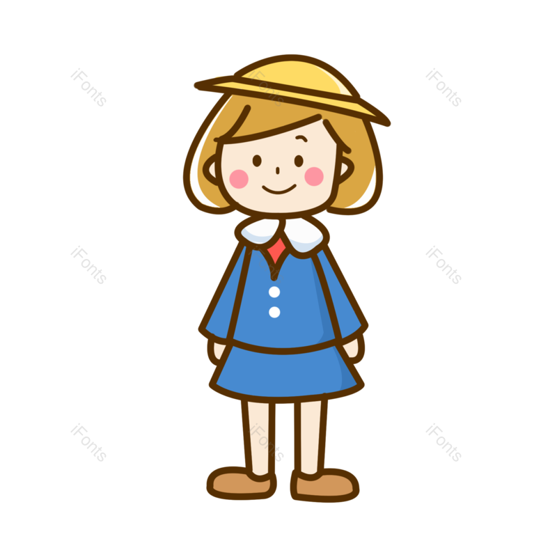 卡通图片,人物元素,小人PNG,小女孩免抠素材