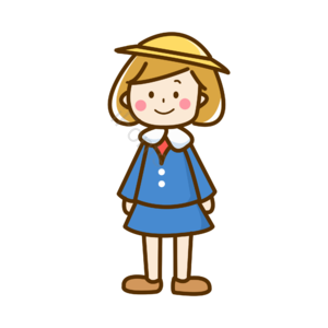 学院 可爱 小女孩 卡通 人物 小人