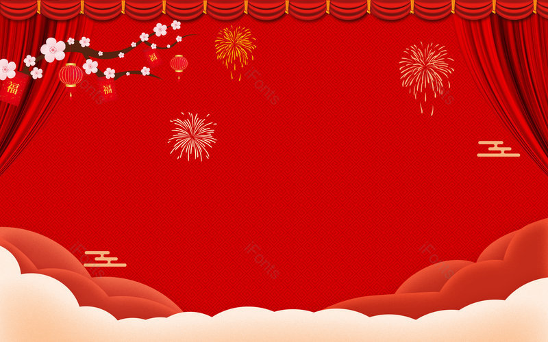 新年节假日年货节古风国潮风格海报背景图片,插画/手绘图，插画/手绘图库，插画/手绘图下载,插画/手绘