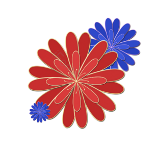 剪纸 红色 立体花朵 红色花朵 红色剪纸 新年剪纸 花朵