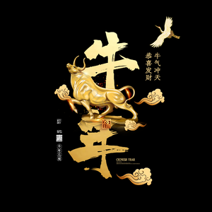 春节 新年 牛年 初一 过年 大年 新一年 新年艺术字