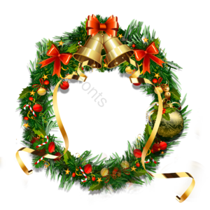 圣诞 圣诞元素 铃铛 彩带 PNG 免扣元素 花环 圣诞花环