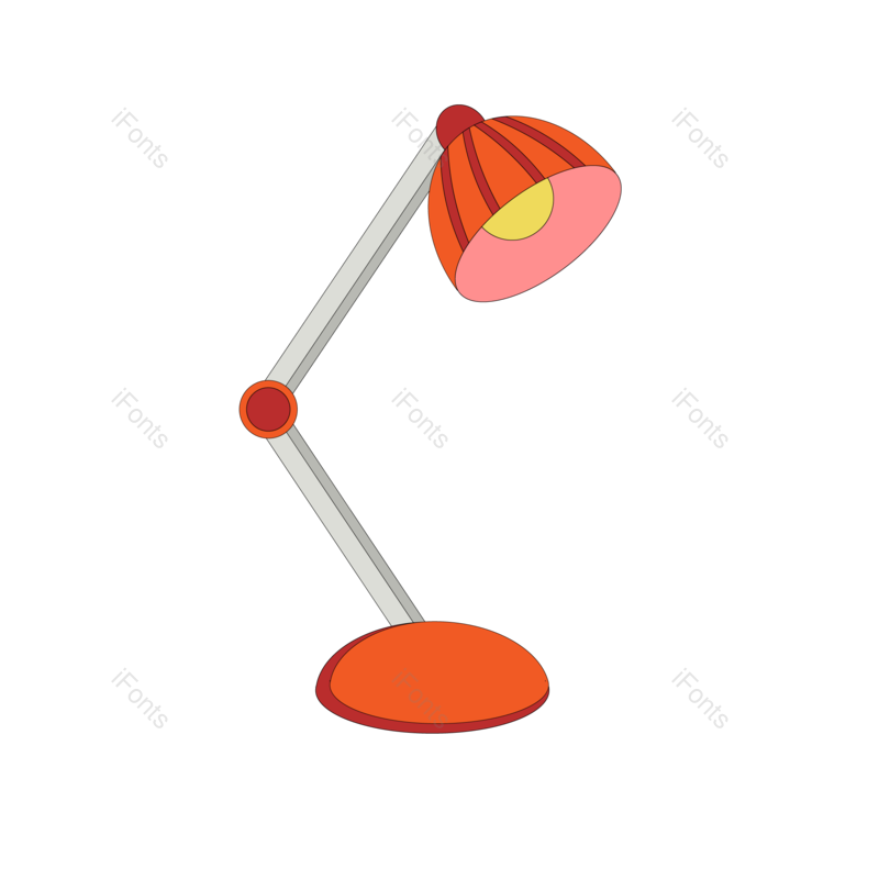 学习用品图片,灯泡元素,红色PNG,免抠素材