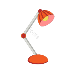 红色 学习用品 台灯 电灯 灯泡