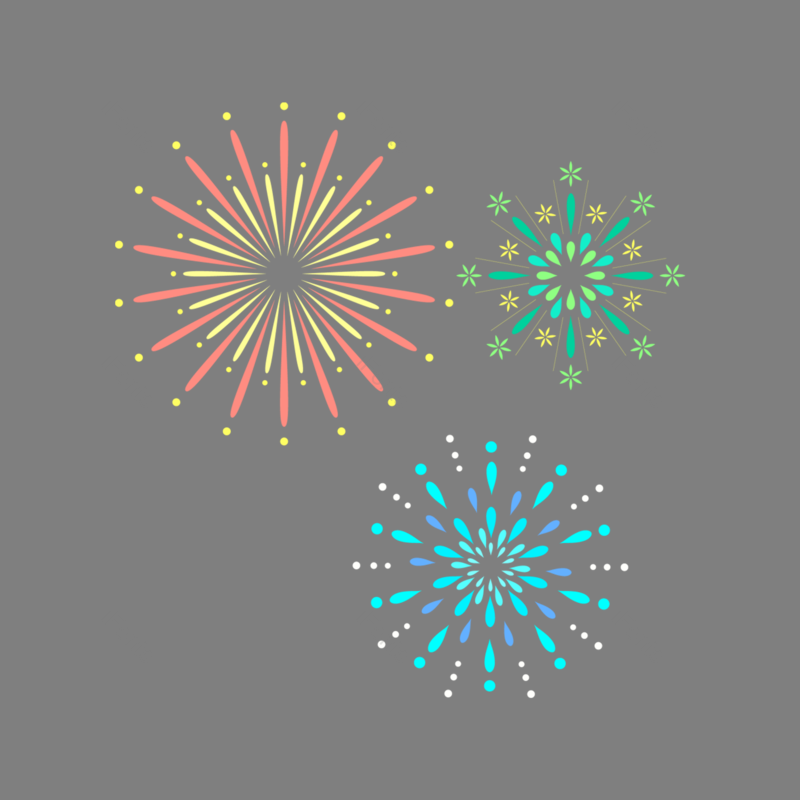 元旦图片,烟花元素,促销PNG,漂浮物免抠素材