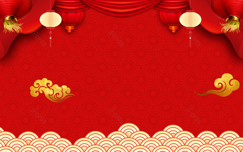 新年节假日年货节古风国潮风格海报背景图片,插画/手绘图，插画/手绘图库，插画/手绘图下载,插画/手绘