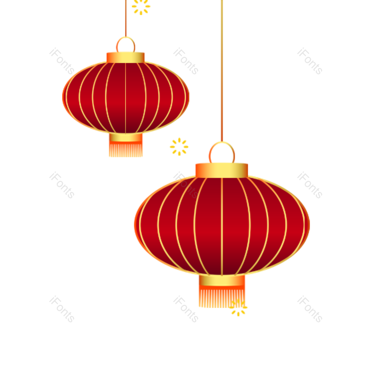 喜庆灯笼图片,元宵节灯笼元素,过年元素PNG,除夕免抠素材