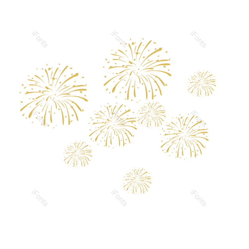 元旦图片,元旦节元素,喜庆素材PNG,烟花免抠素材