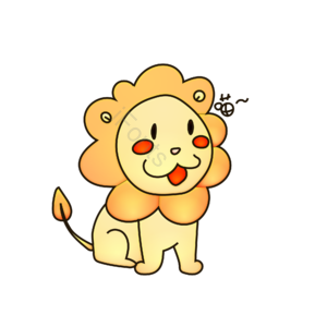简笔画 卡通动物 AI 免扣元素 狮子