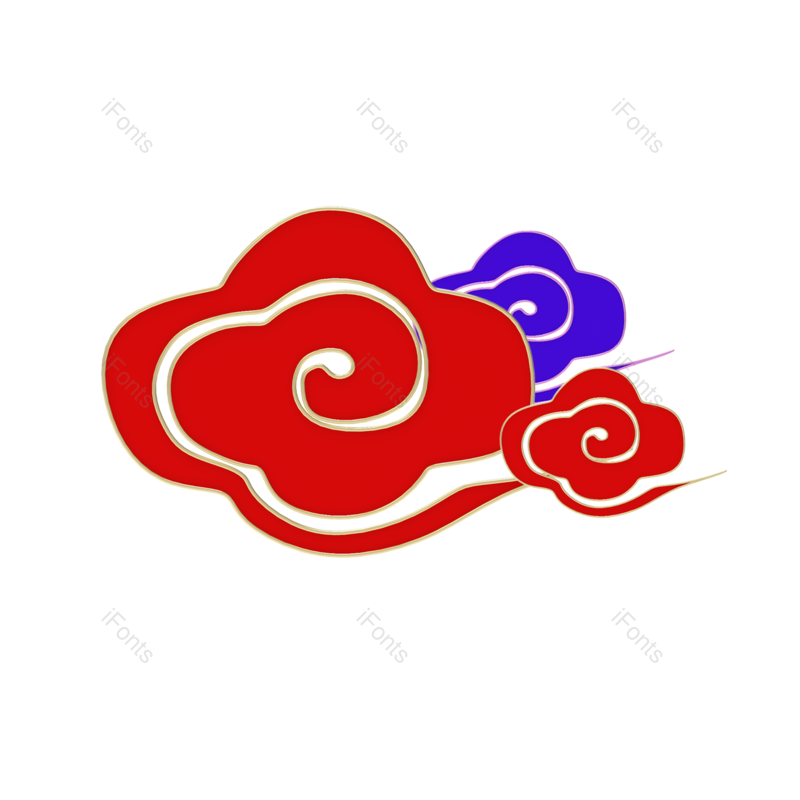 云纹图片,中式花纹元素,红色花纹PNG,新年免抠素材